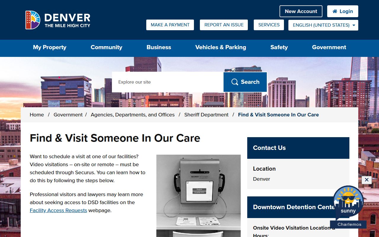 Denver County Sheriff Department website